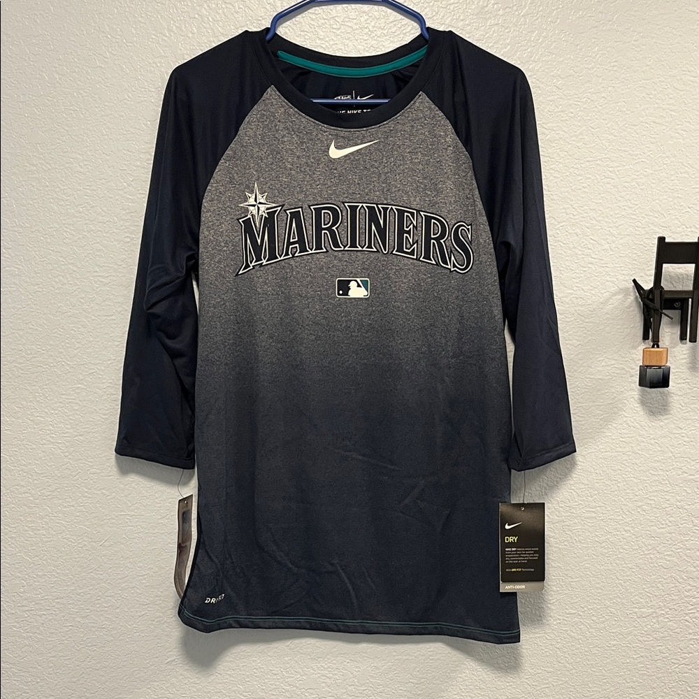 Nike Navy Mariners 3/4 Sleeve Tee